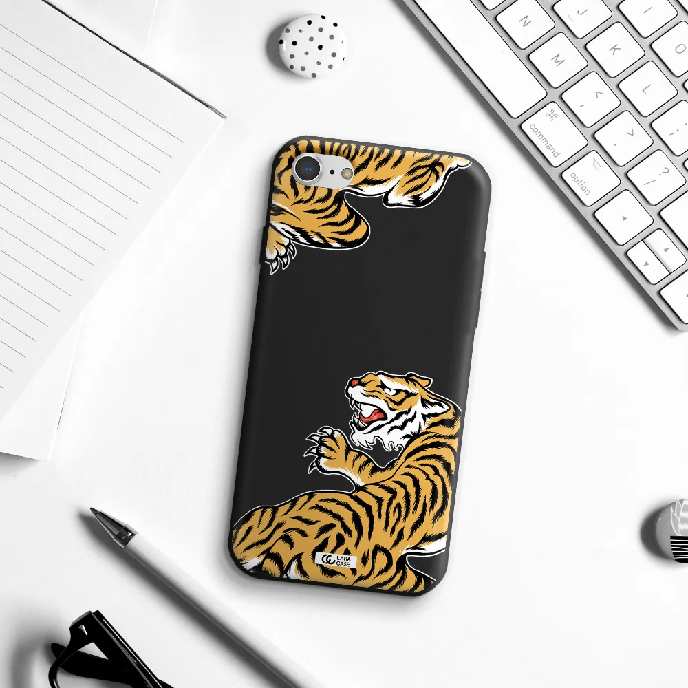 Chinese Tiger Apple iPhone 7 Silicone black Case