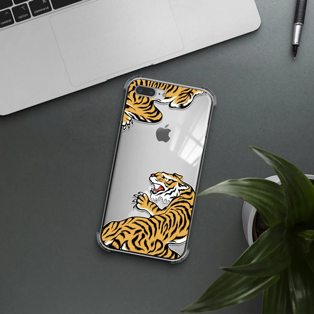 Chinese Tiger Apple iPhone 8 plus Clear PC Case