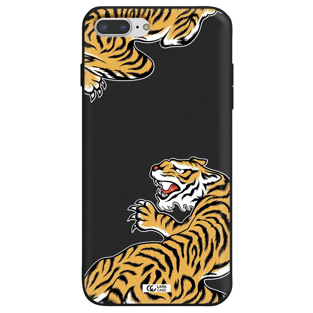 Chinese Tiger Apple iPhone 8 plus Silicone black Case