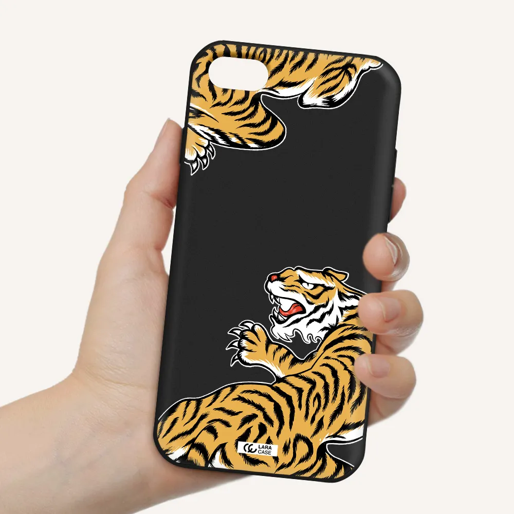 Chinese Tiger Apple iPhone 8 Silicone black Case