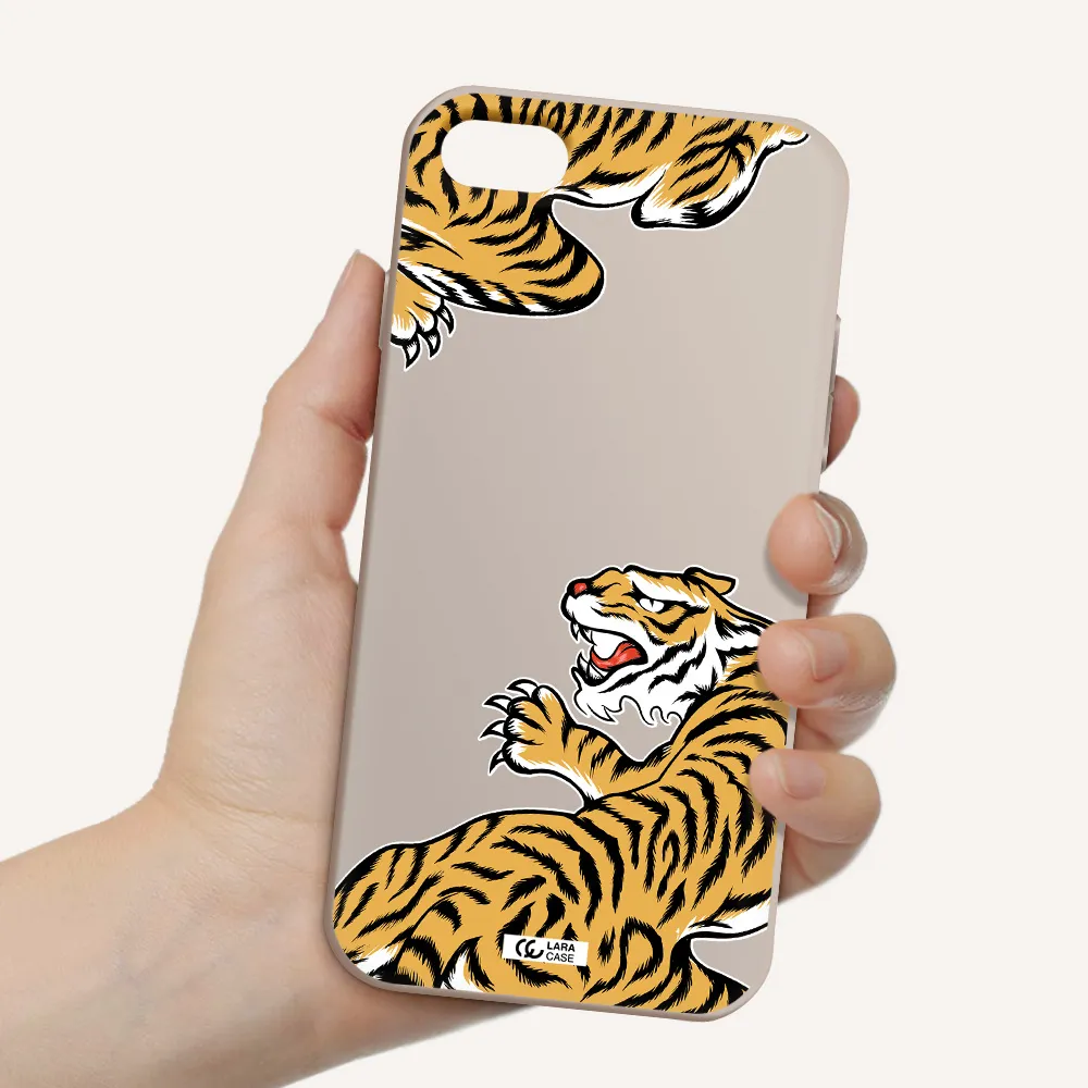 Chinese Tiger Apple iPhone 8 Silicone Stone Case