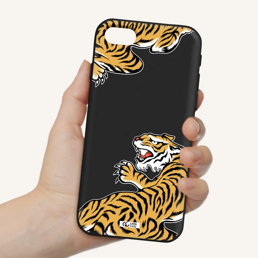 Chinese Tiger Apple iPhone se 2020 Silicone black Case