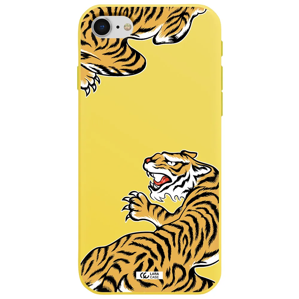 Chinese Tiger Apple iPhone se 2020 Silicone canary yellow Case