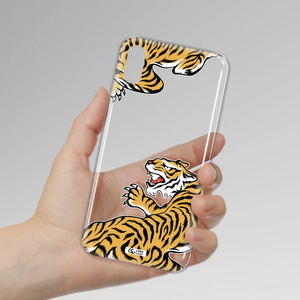 Chinese Tiger Apple iPhone X Clear TPU Case