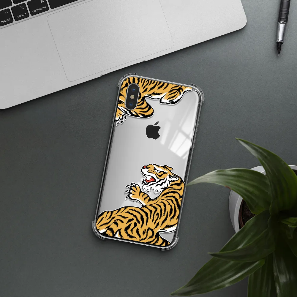 Chinese Tiger Apple iPhone XS Clear PC Case
