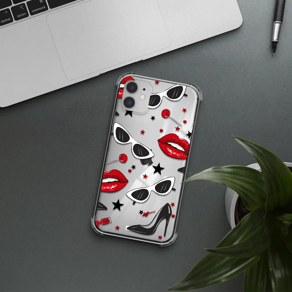 Red Lips Apple iPhone 11 Clear PC Case