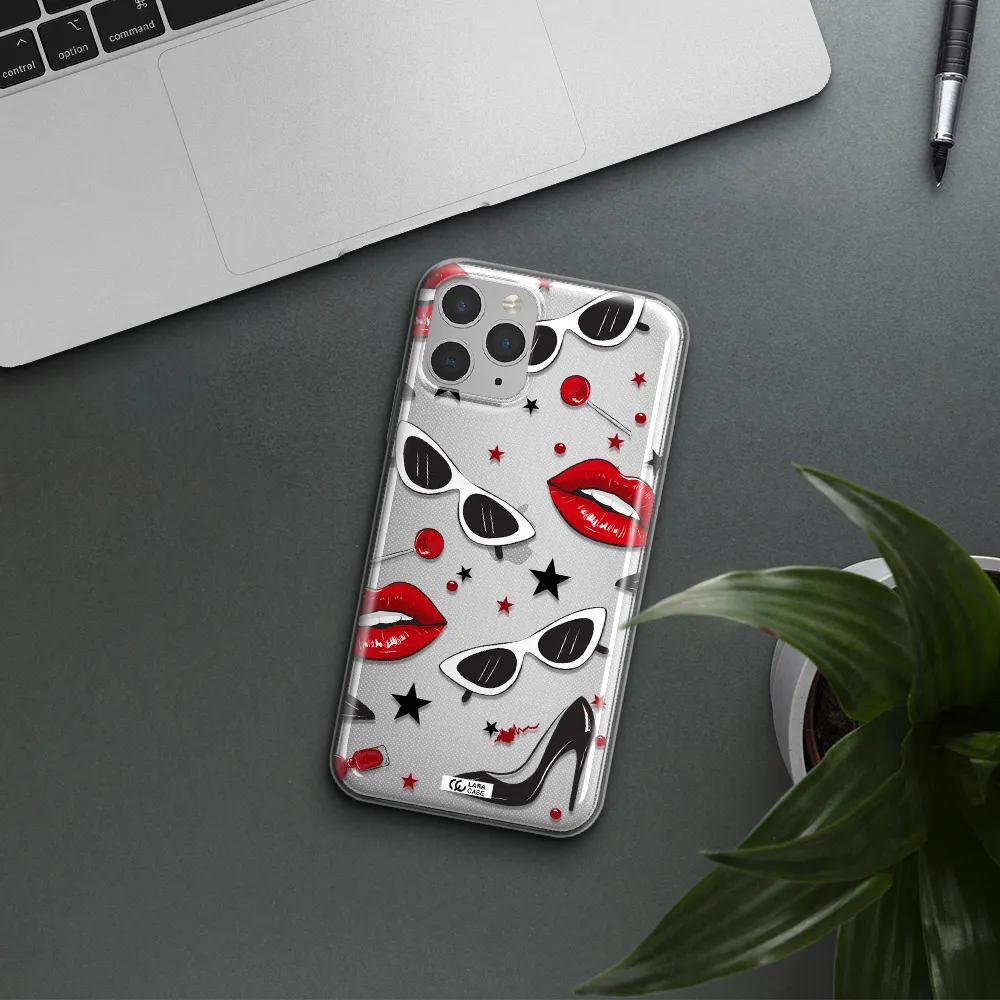 Red Lips Apple iPhone 11 pro Clear TPU Case