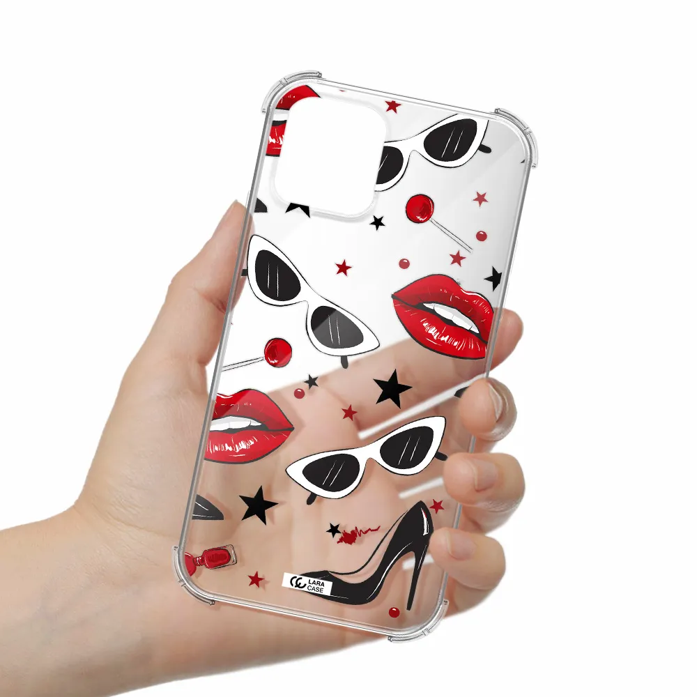Red Lips Apple iPhone 11 pro max Clear PC Case