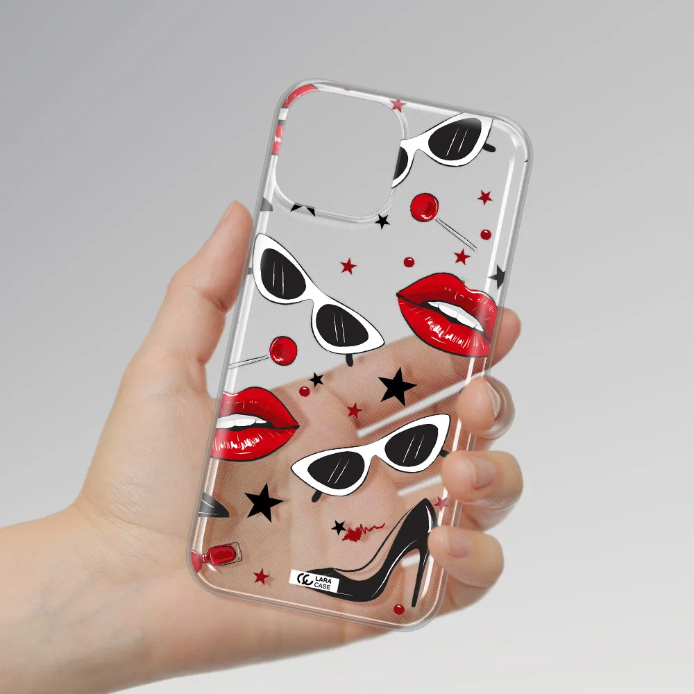 Red Lips Apple iPhone 13 Clear TPU Case