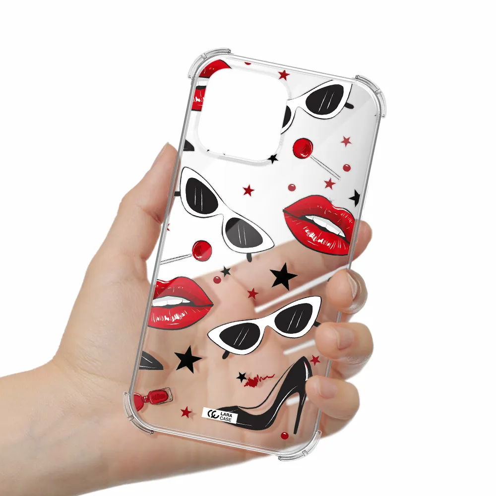 Red Lips Apple iPhone 13 Pro Clear PC Case
