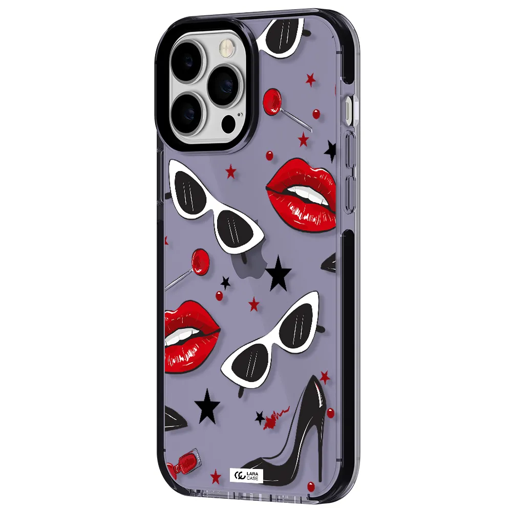 Red Lips Apple iPhone 13 Pro Max impact Lilac Case