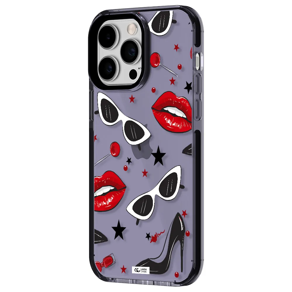 Red Lips Apple iPhone 15 Pro impact Lilac Case