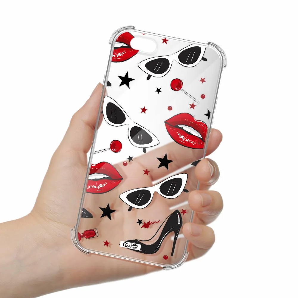 Red Lips Apple iPhone 6 Clear PC Case
