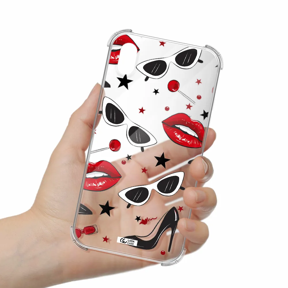 Red Lips Apple iPhone XR Clear PC Case