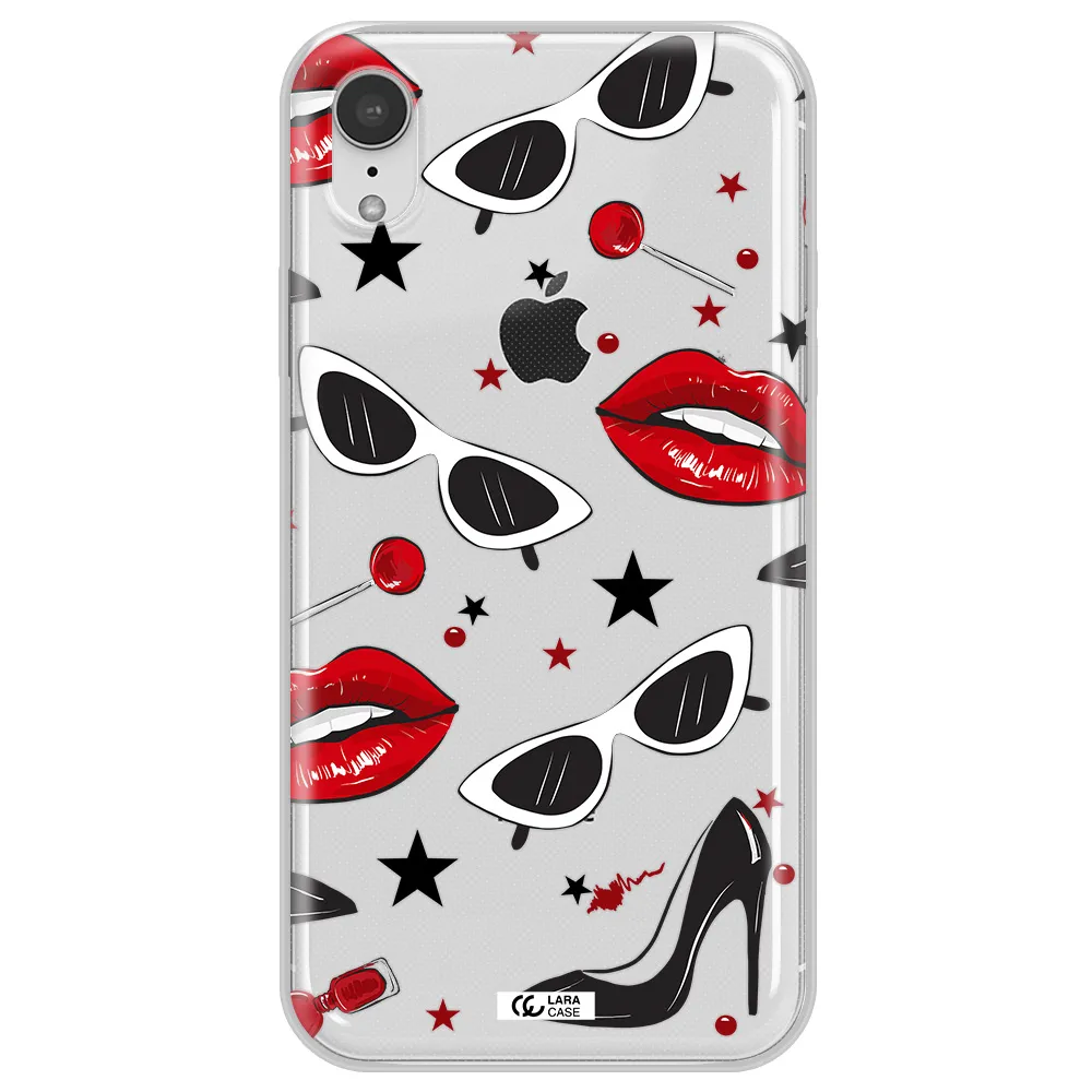 Red Lips Apple iPhone XR Clear TPU Case