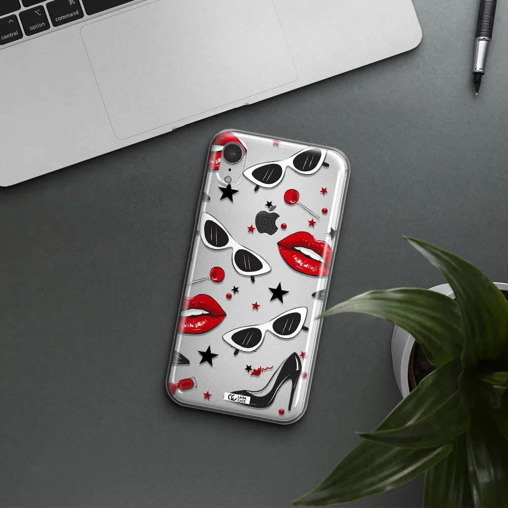 Red Lips Apple iPhone XR Clear TPU Case