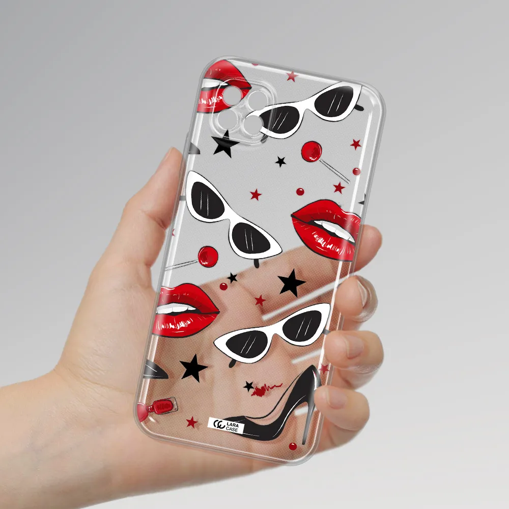 Red Lips Huawei Nova 7I Clear Tpu Case