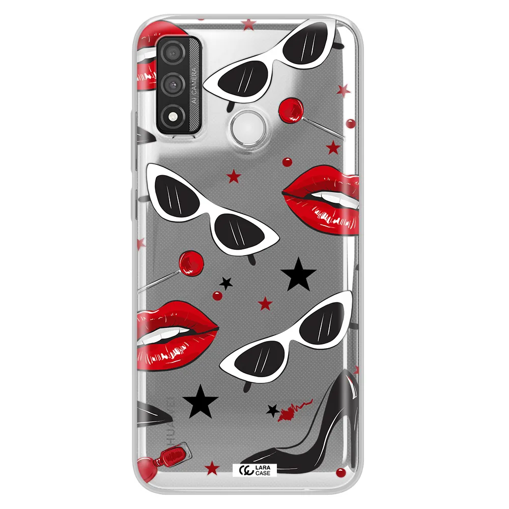 Red Lips Huawei P Smart 2020 Clear TPU Case