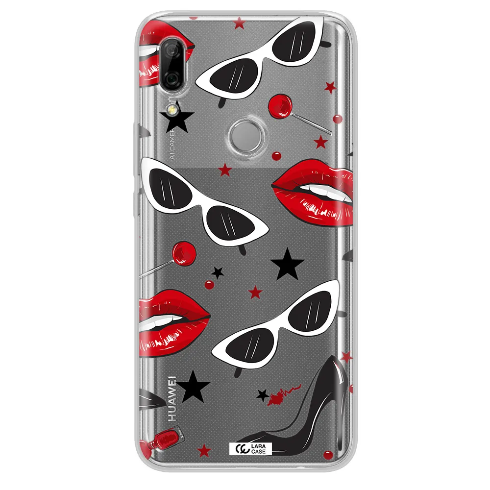Red Lips Huawei P Smart Z Clear TPU Case