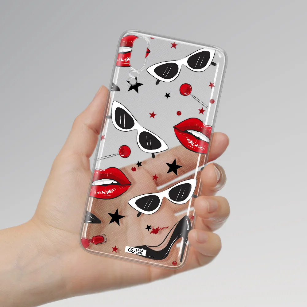 Red Lips Huawei P20 Clear TPU Case