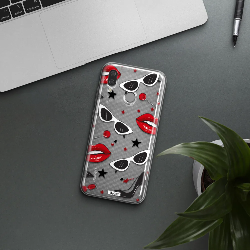 Red Lips Huawei P20 Lite Clear TPU Case