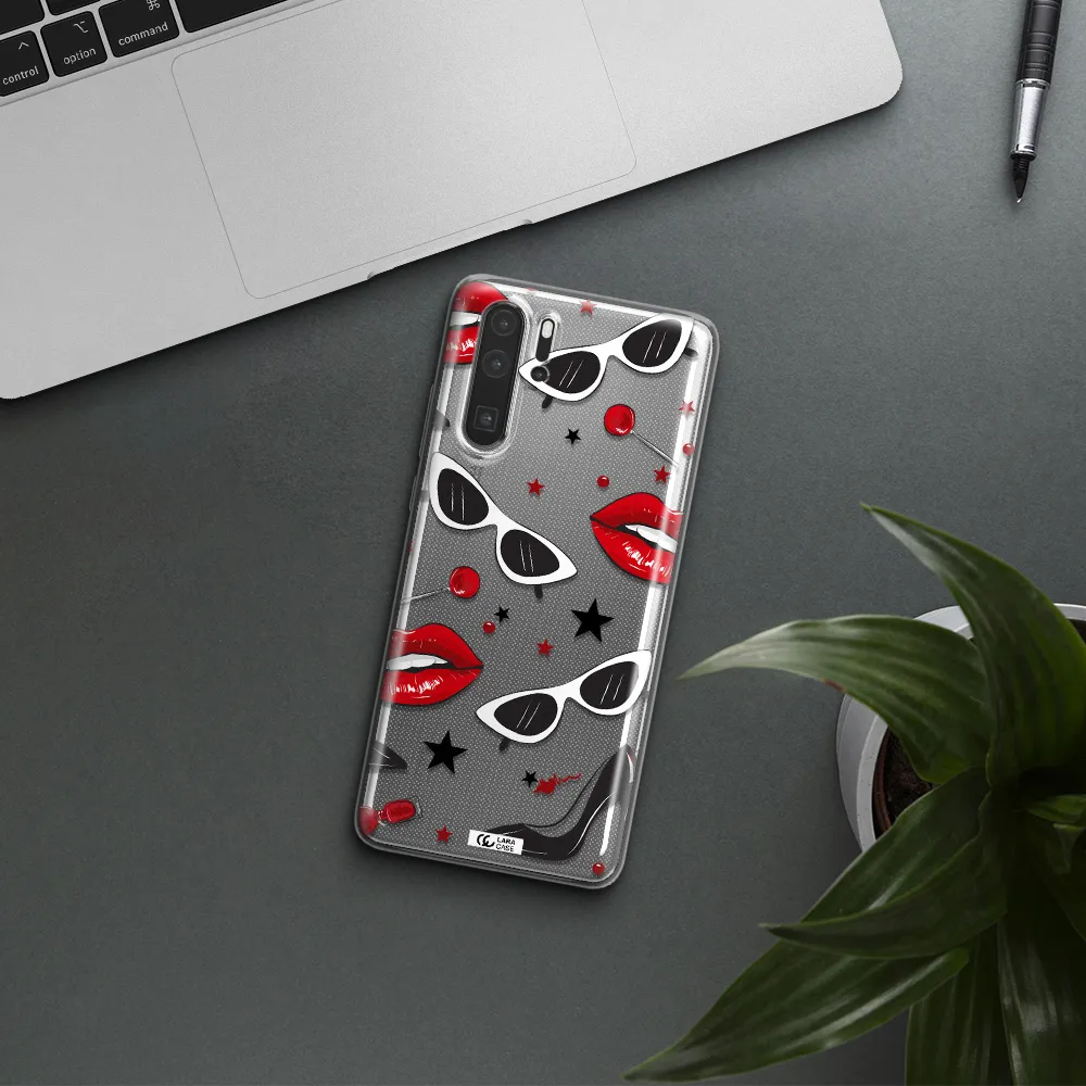 Red Lips Huawei P30 Pro Clear TPU Case