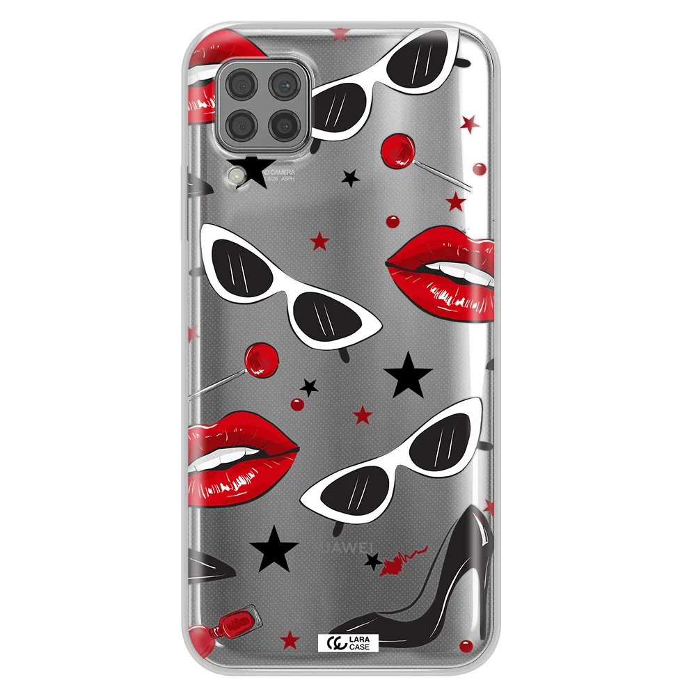 Red Lips Huawei P40 Lite Clear TPU Case