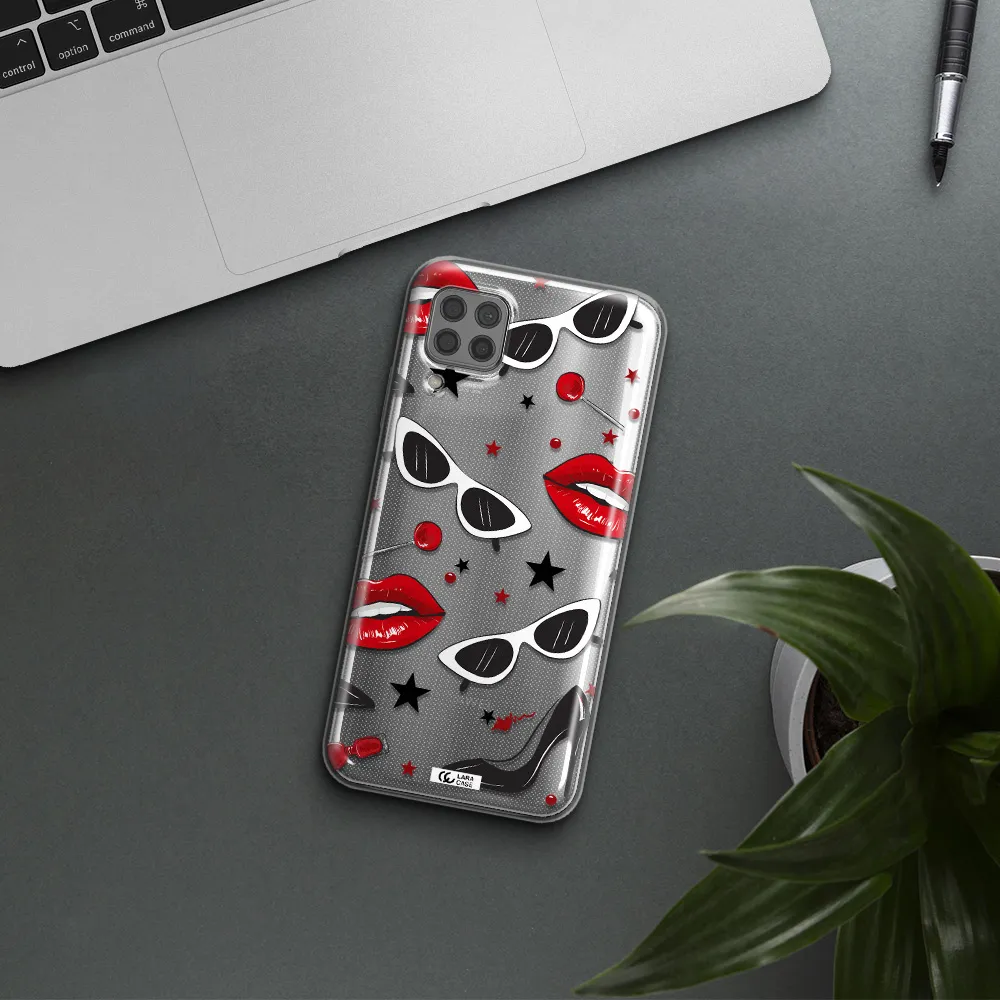 Red Lips Huawei P40 Lite Clear TPU Case