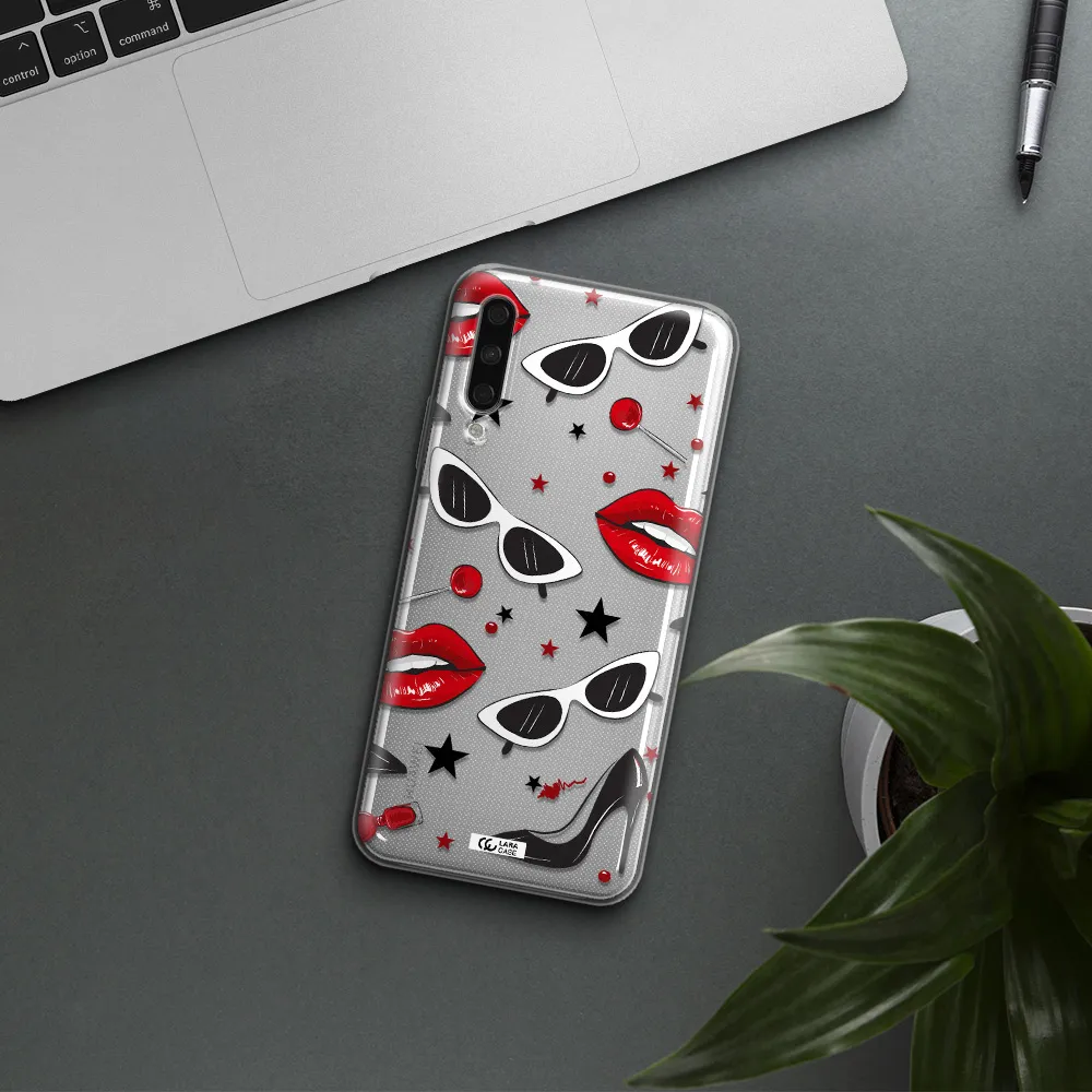 Red Lips Huawei Y9S Clear Tpu Case