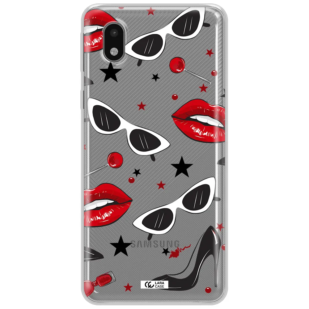 Red Lips Samsung A01 Core Clear Tpu Case