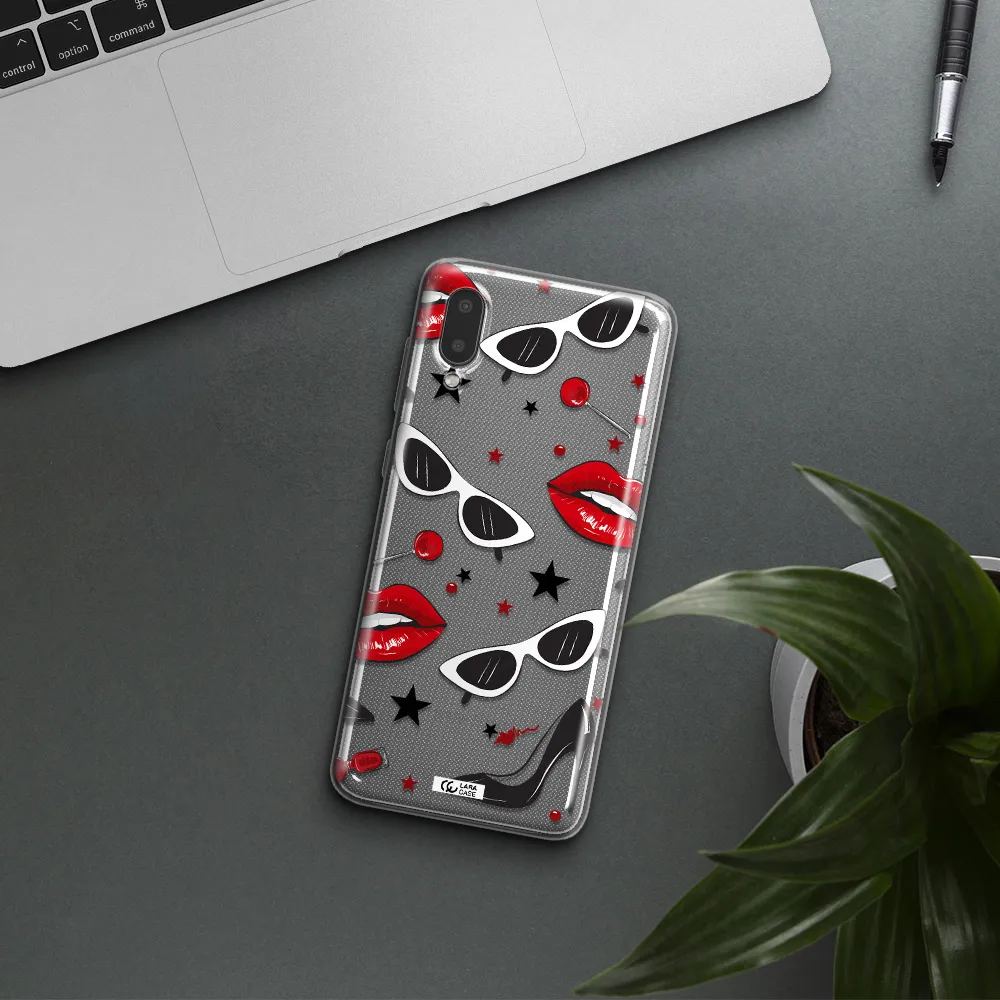 Red Lips Samsung A02 Clear TPU Case
