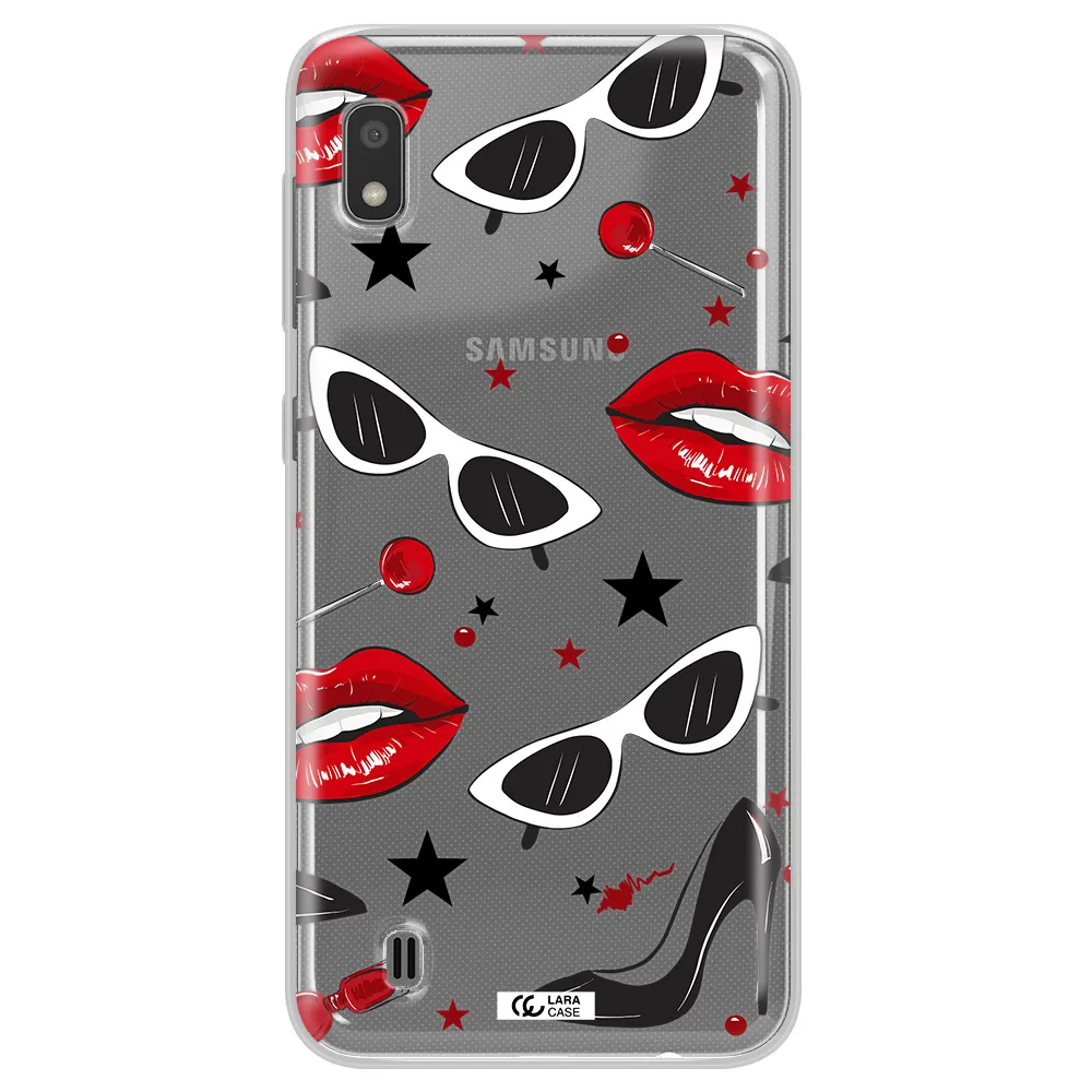 Red Lips Samsung A10 Clear TPU Case