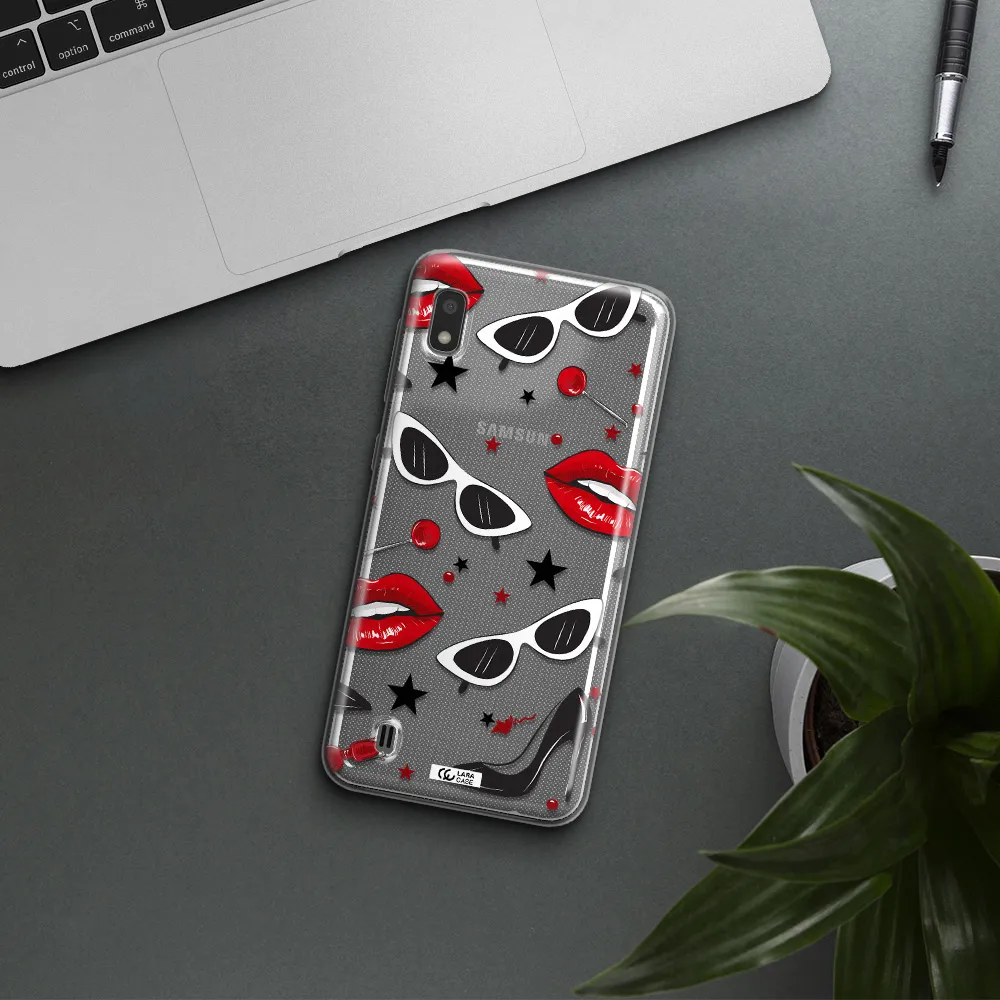 Red Lips Samsung A10 Clear TPU Case