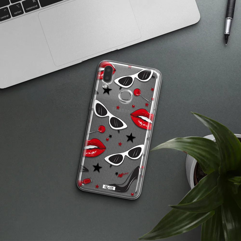 Red Lips Samsung A10S Clear TPU Case