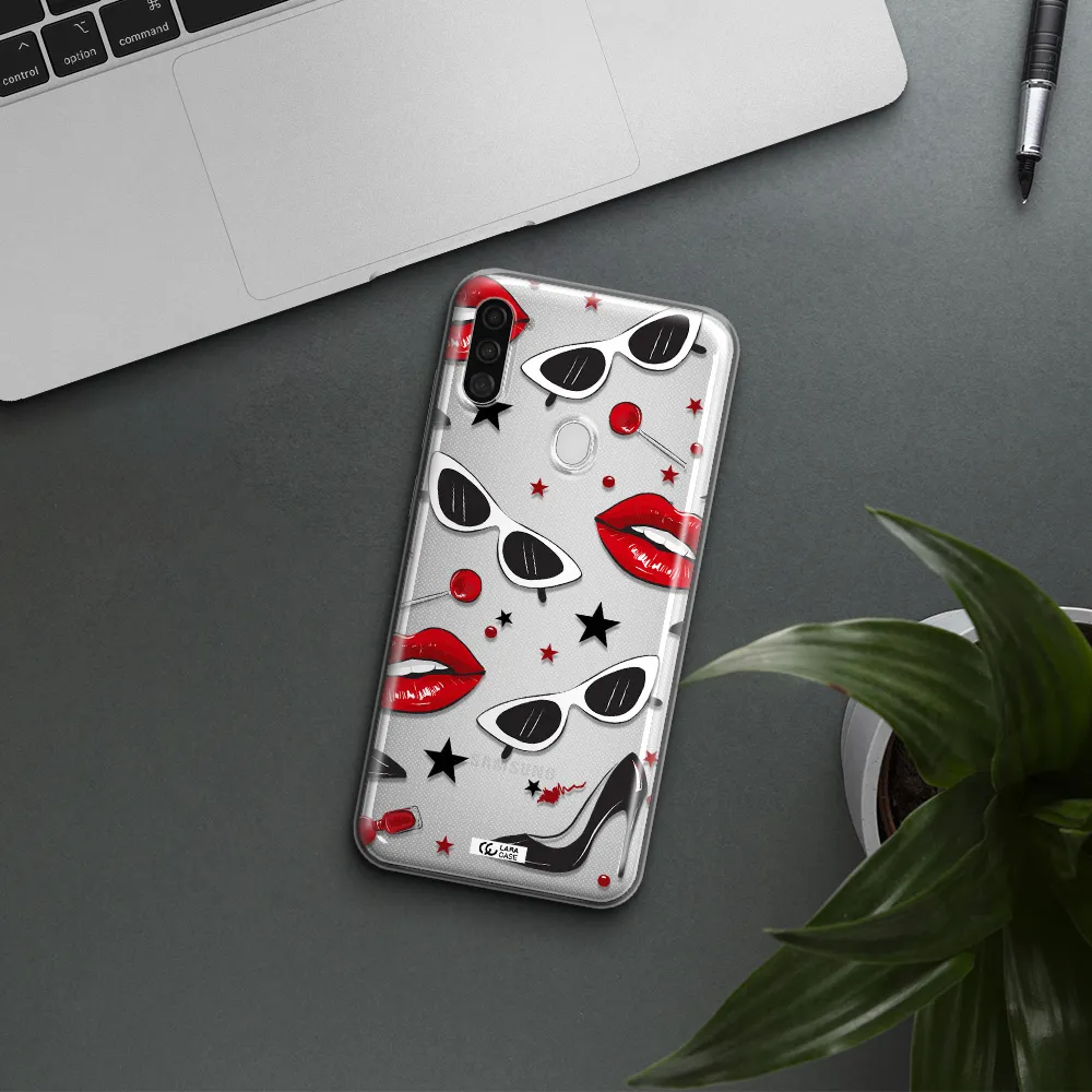 Red Lips Samsung A11 Clear TPU Case