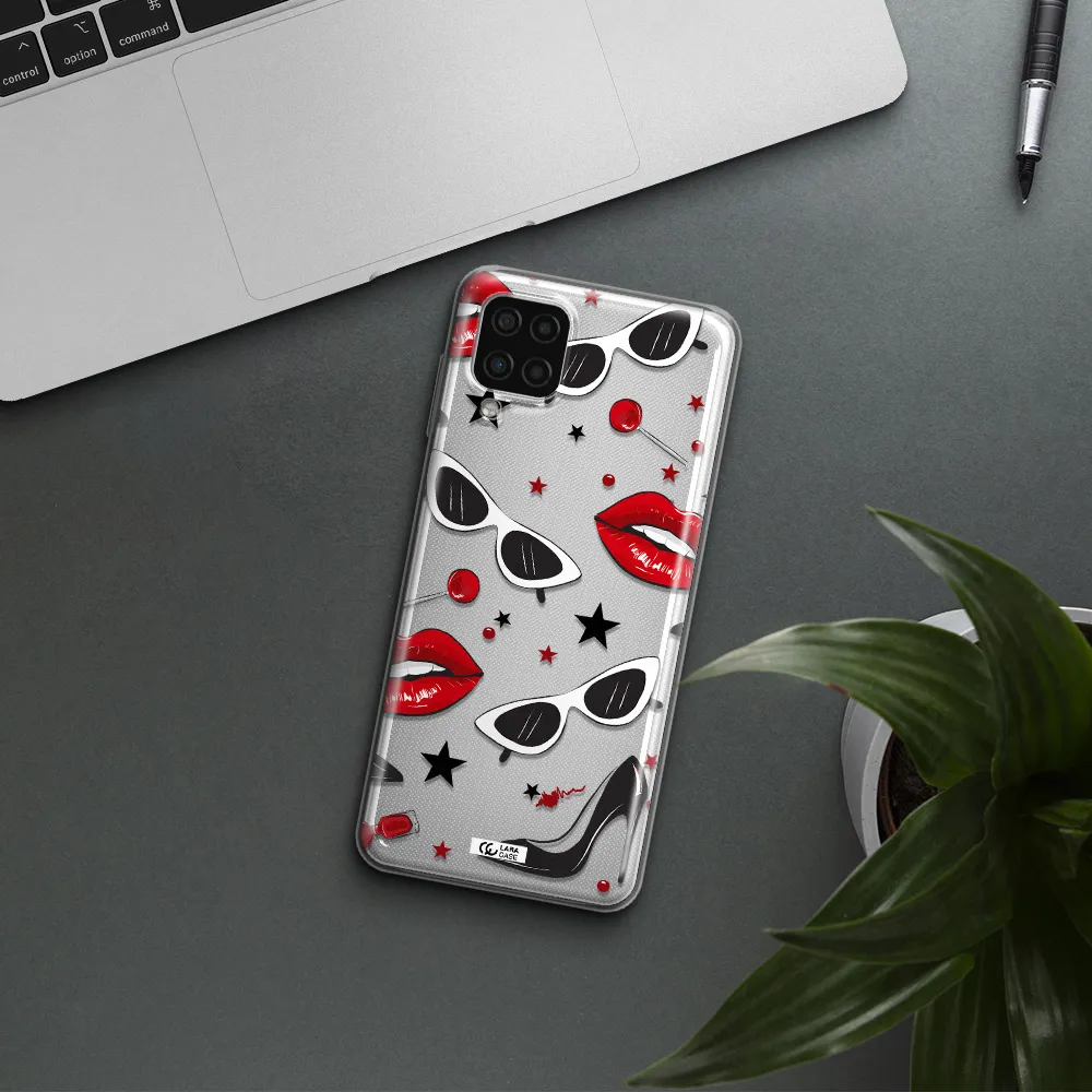 Red Lips Samsung A12 4g Clear TPU Case