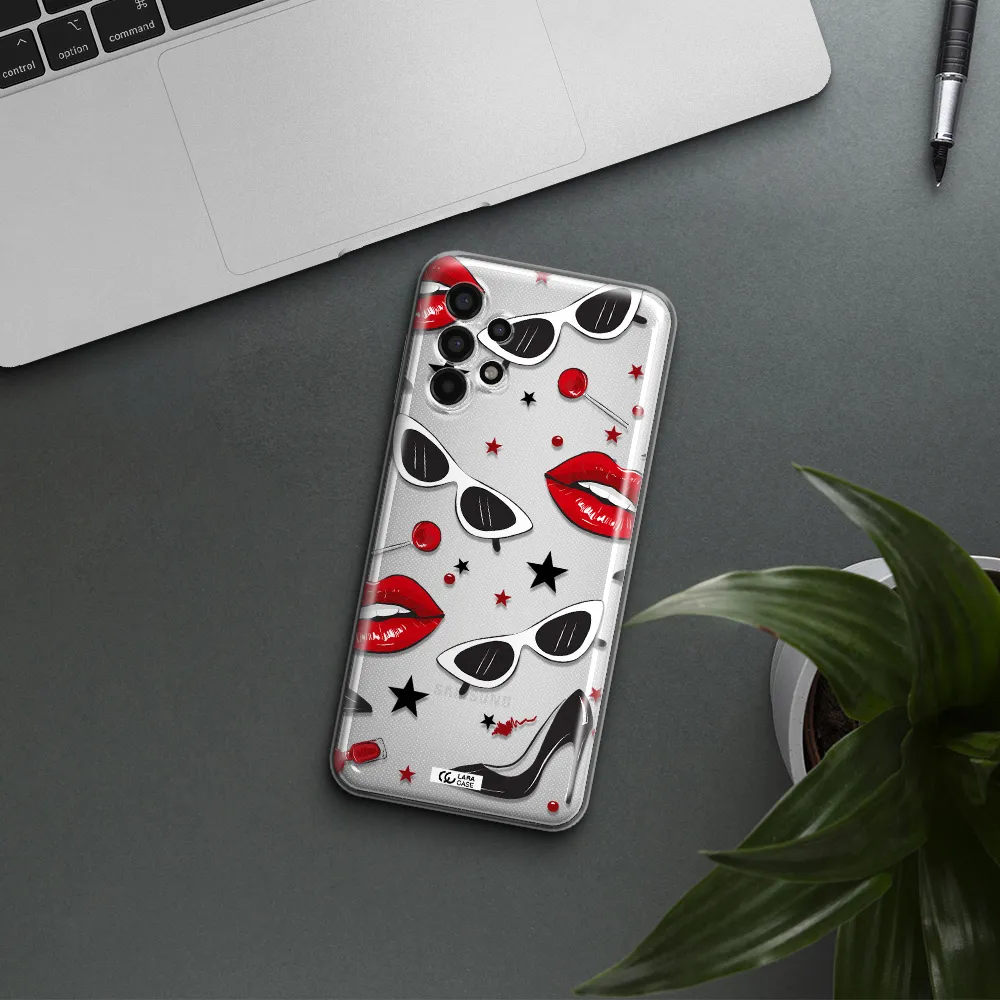 Red Lips Samsung A13 4g Clear TPU Case
