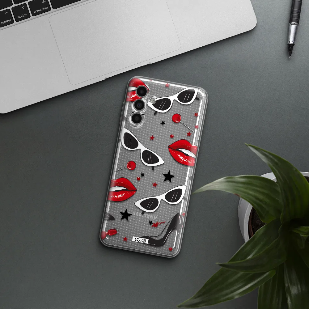 Red Lips Samsung A13 5G Clear Tpu Case