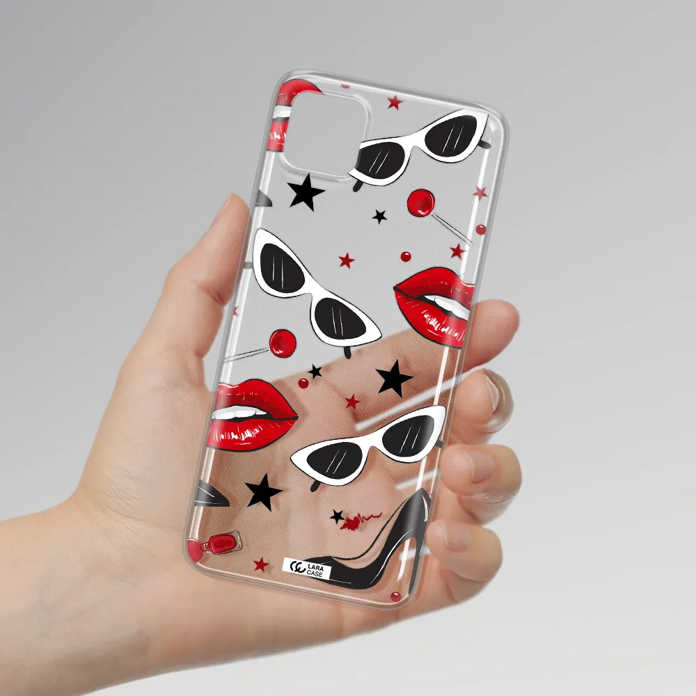 Red Lips Samsung A22 5g Clear TPU Case