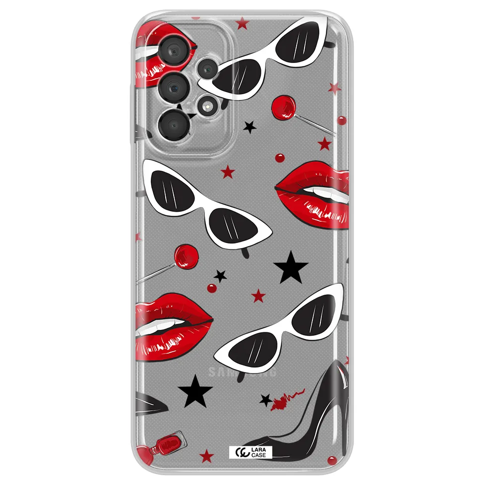 Red Lips Samsung A23 5G Clear Tpu Case