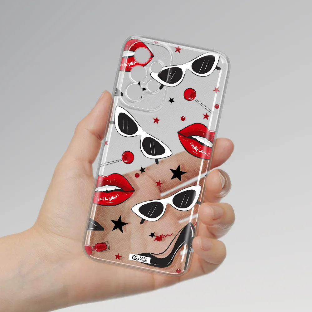 Red Lips Samsung A23 5G Clear Tpu Case