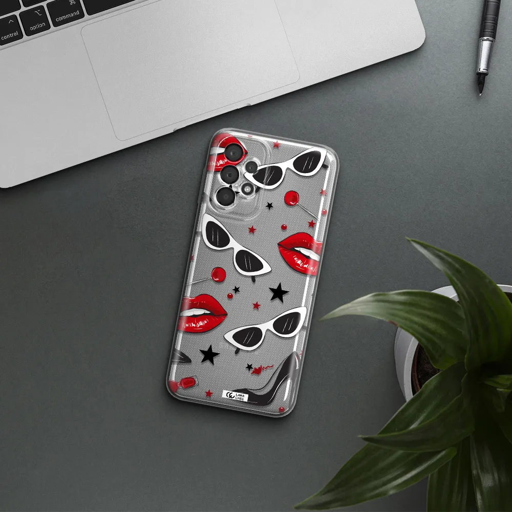 Red Lips Samsung A23 5G Clear Tpu Case