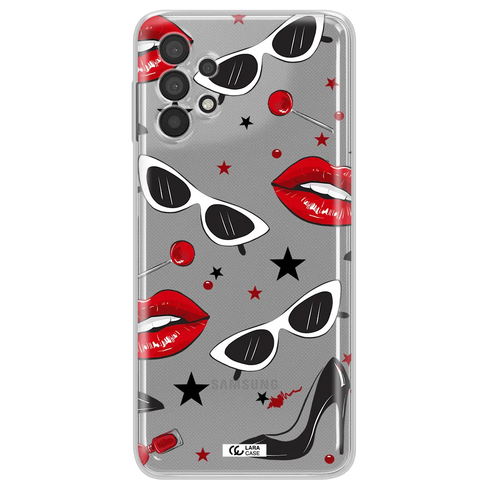 Red Lips Samsung A32 4G Clear Tpu Case