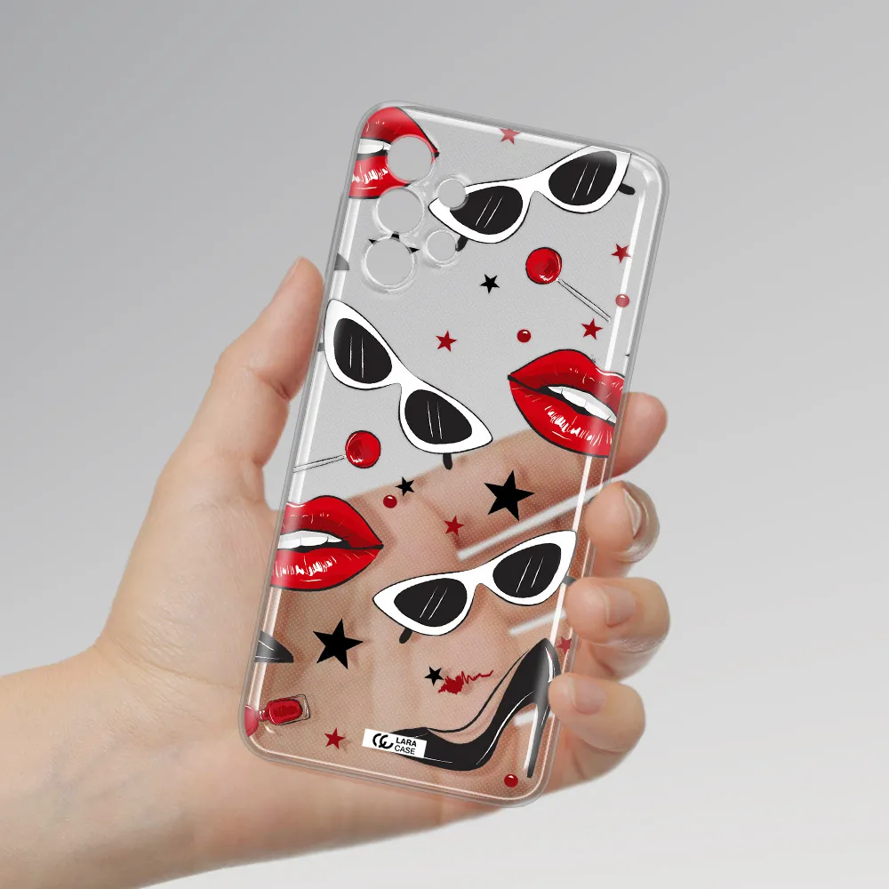 Red Lips Samsung A32 4G Clear Tpu Case