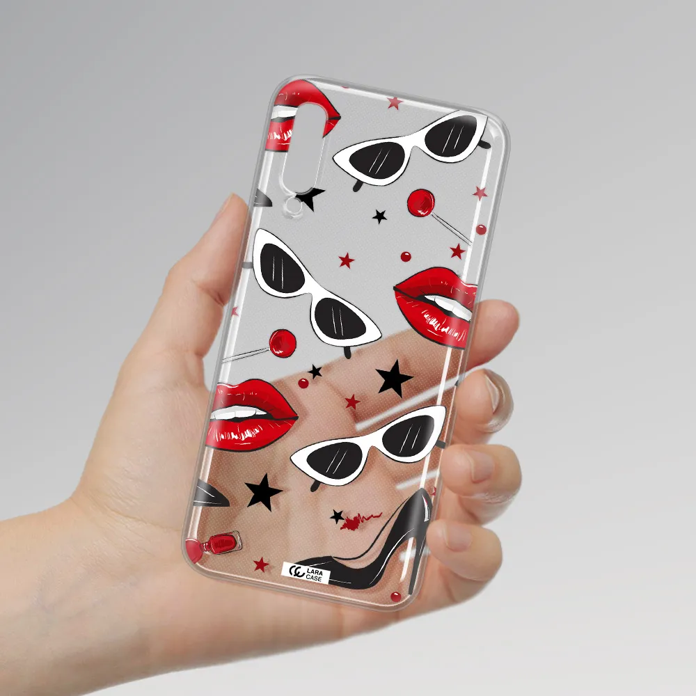 Red Lips Samsung A50S Clear Tpu Case