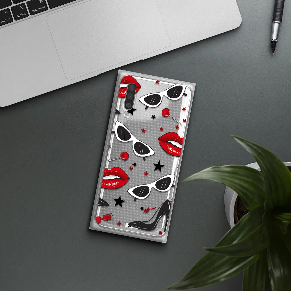 Red Lips Samsung A50S Clear Tpu Case