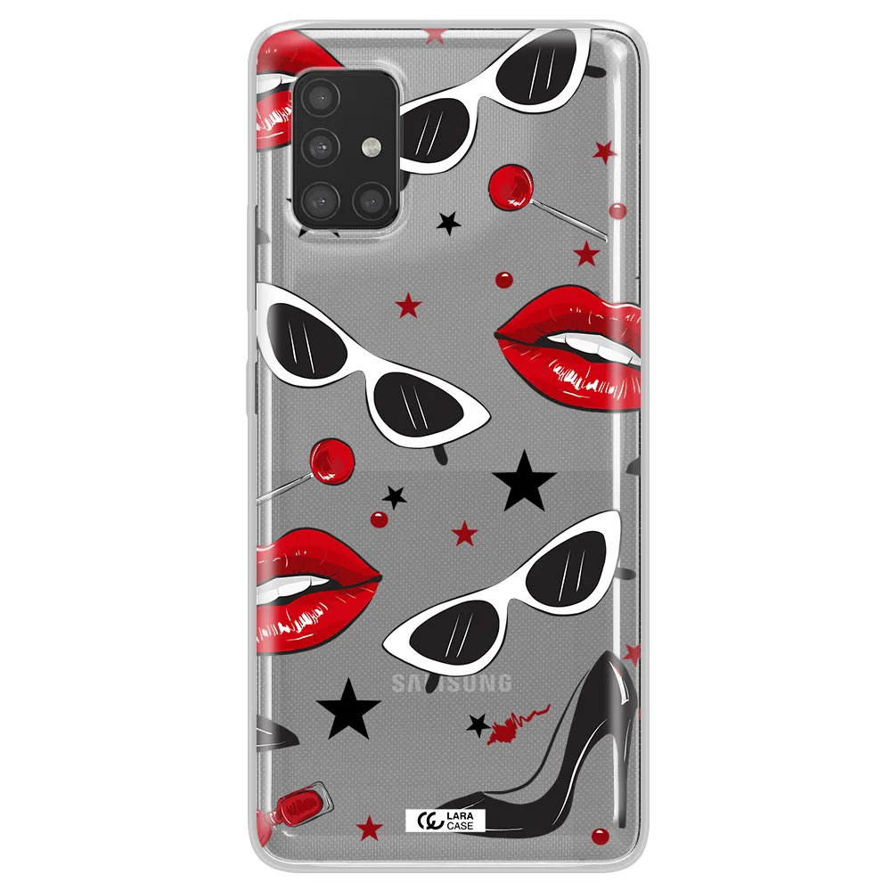 Red Lips Samsung A51 Clear TPU Case