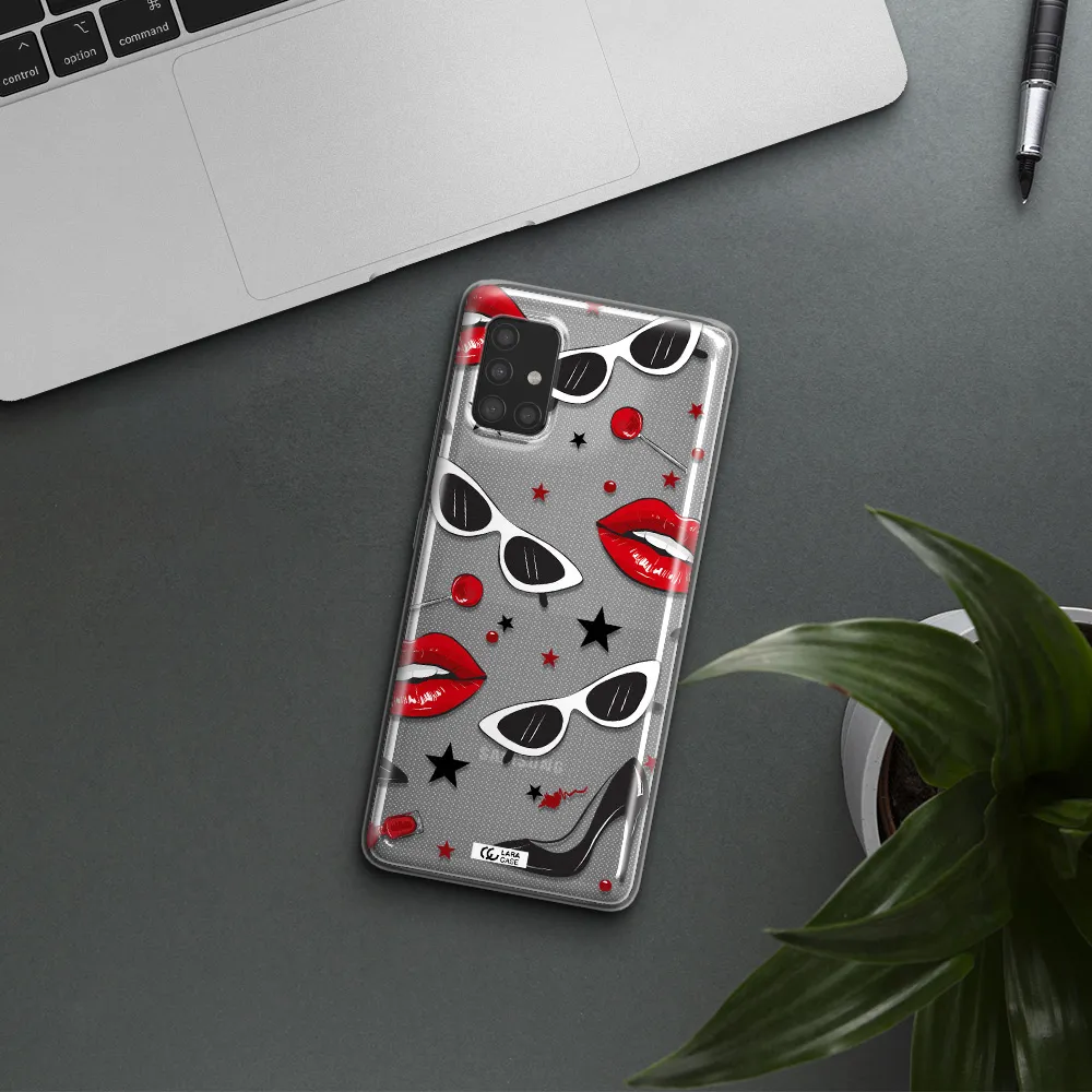 Red Lips Samsung A51 Clear TPU Case