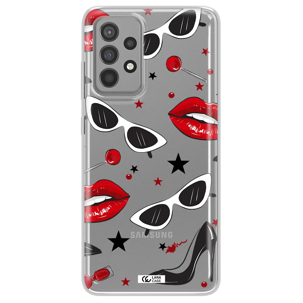 Red Lips Samsung A52 Clear TPU Case