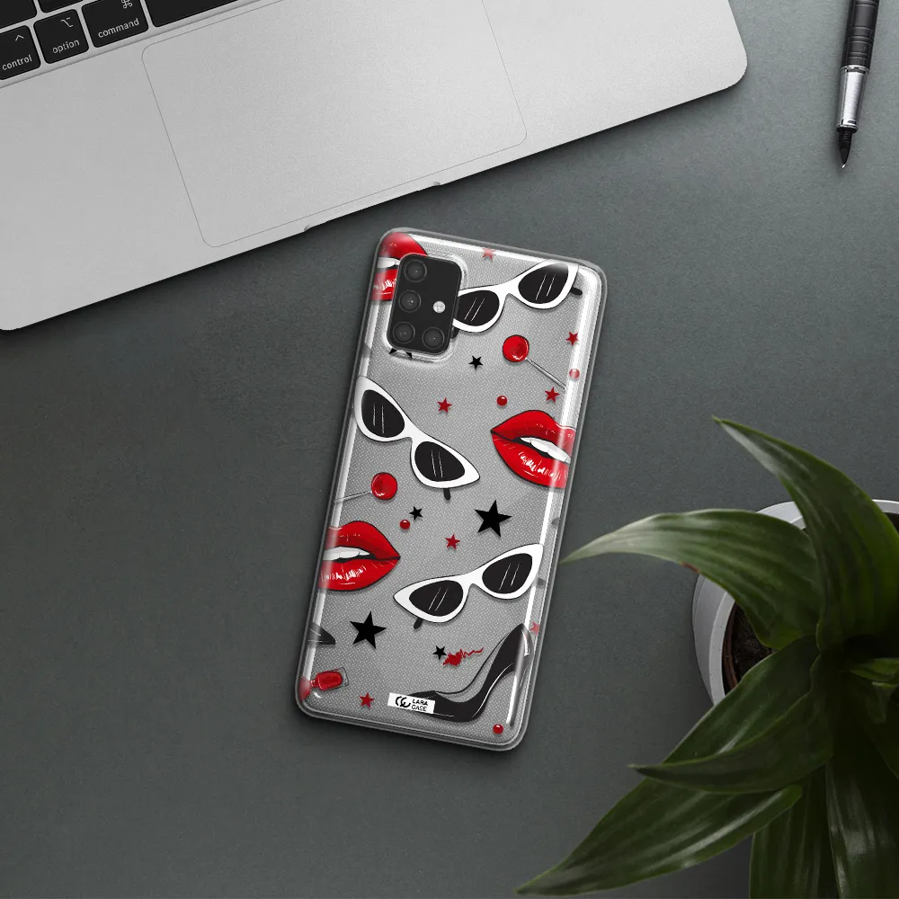 Red Lips Samsung A71 Clear TPU Case